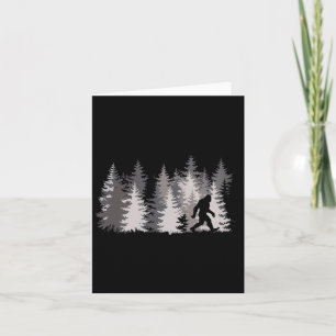 Cartão Natureza da Legenda da Floresta Sasquatch