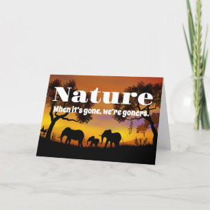 Cartão Natureza e elefantes preciosos