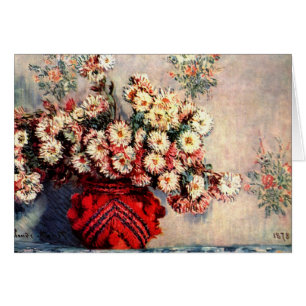 Cartão Natureza-morta com Crisântemos de Claude Monet