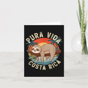 Cartão Natureza Tropical Sunset Sloth Costa Rica Pura Vid