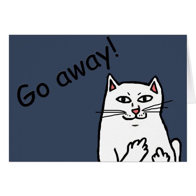 Cartão Naughty Cat (Frente Horizontal)