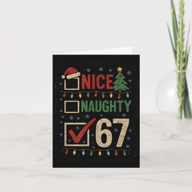 Cartão Naughty Nice 67 Christmas Humor  (Frente)
