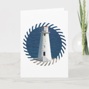 Cartão Nautical Lighthouse Greeting Card