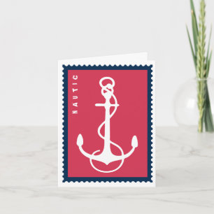 Cartão Nautical Ship's Anchor - Ship Boat Sailor