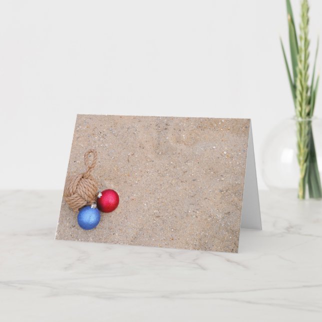 Cartão náutico de dia na praia (Frente)