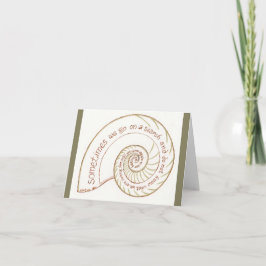Cartão Nautilus Notecard with Robert Lax Quote