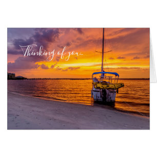 Cartão Navarre Florida Fire Sunset Pensando em você