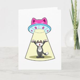 Cartão Nave Espacial de Gato