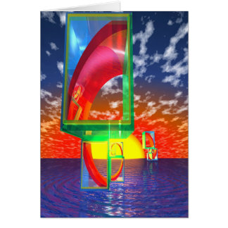 Cartão Navegação por Sunset ouro Spiral