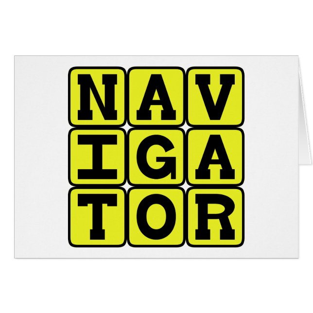 Cartão Navegador, Mestre do Mapa (Frente Horizontal)