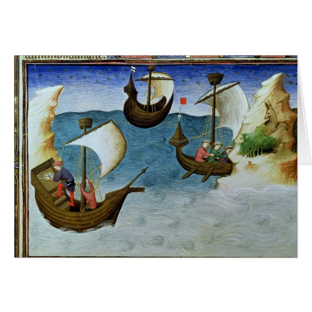 Cartão Navegadores que usam um astrolabe (Frente Horizontal)