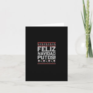 Cartão Navidad Putos Engraçado Festa de Natal Feia Mexica