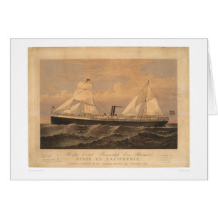 Cartão Navio a vapor dos "Estados da Califórnia" (1275A)