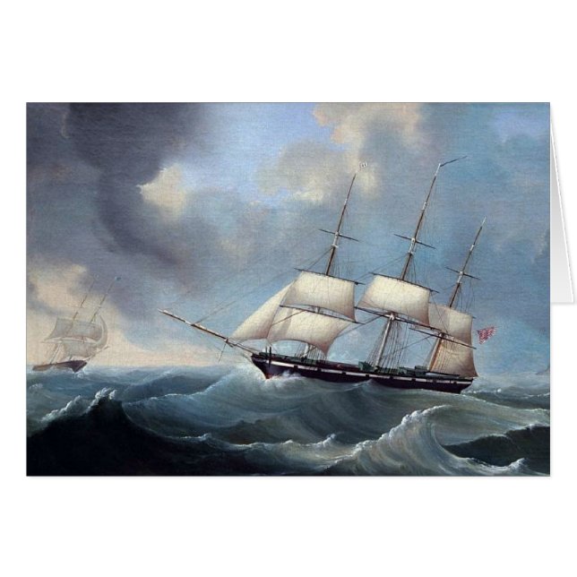 Cartão Navio alemão Anne Emilie 1848 (Frente Horizontal)