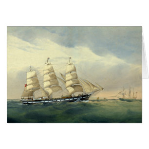 Cartão Navio Clipper The Helen Pembroke 1870