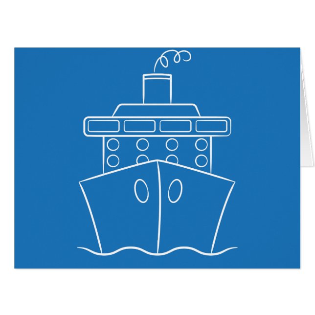 Cartão Navio de cruzeiro (Frente horizontal)
