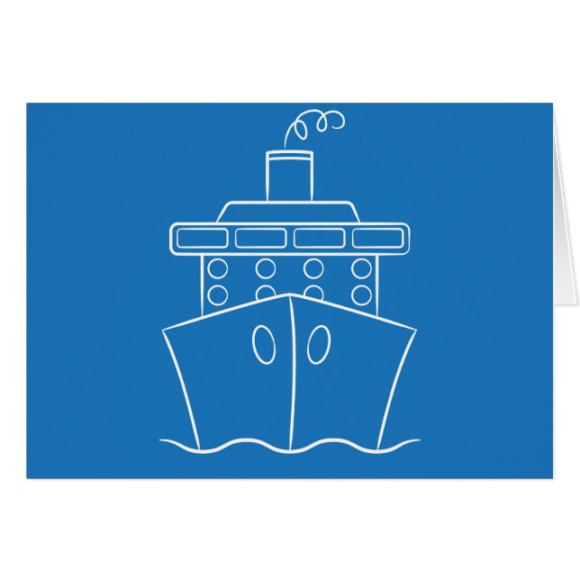 Cartão Navio de cruzeiro (Frente horizontal)