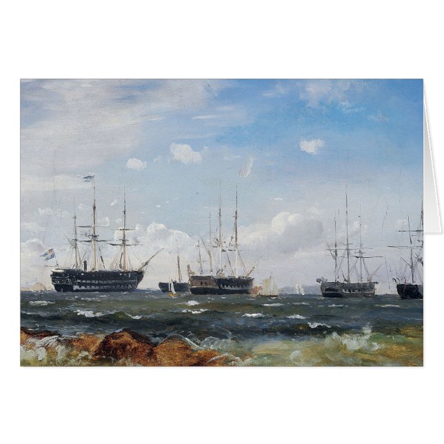 Cartão Navio de guerra de Gotemburgo 1861 (Frente Horizontal)