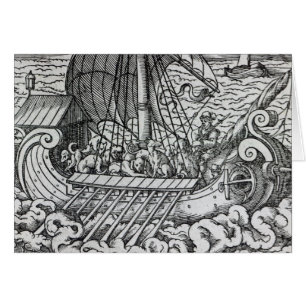 Cartão Navio de Viking