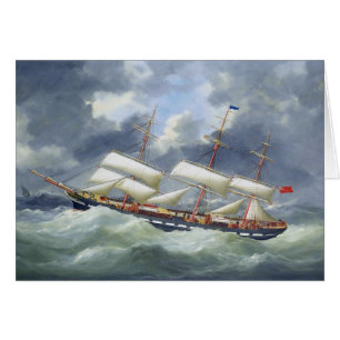 Cartão Navio Frigate Training Atalanta 1885