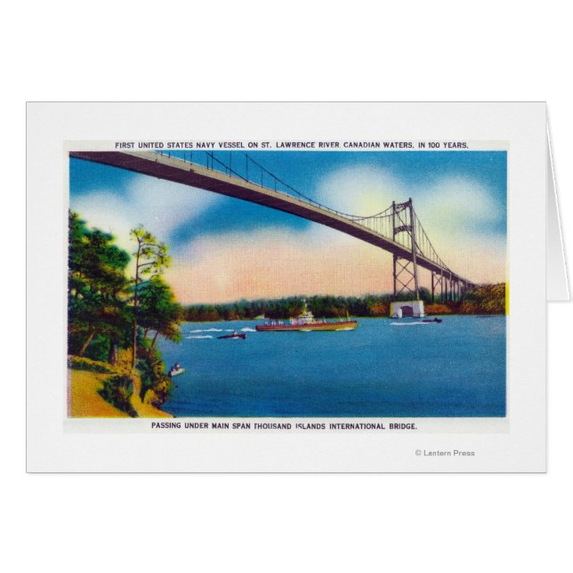 Cartão Navio Marinho dos EUA (Frente Horizontal)