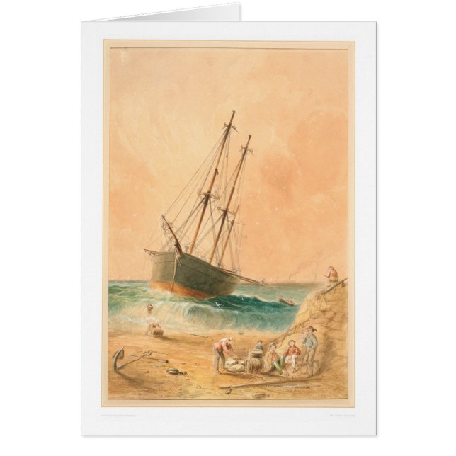 Cartão Navio "Viscata" de Ingleses encalhado (0533A) (Frente)