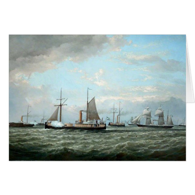 Cartão Navios da frota Marinho argentina 1874 (Frente Horizontal)
