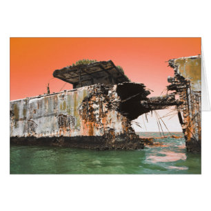 Cartão navios de betão de praia kiptopeke dreamdazime