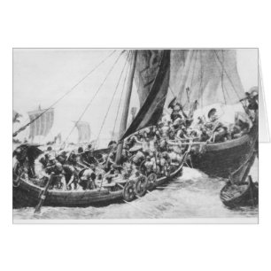 Cartão Navios de Viking