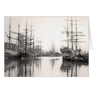 Cartão Navios em Harbour