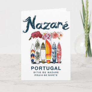 Cartão Nazaré Portugal Surf Vintage _4