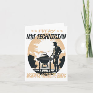 Cartão Ndt Tecnician Funny Churrasco Chef Ou Grill Divert