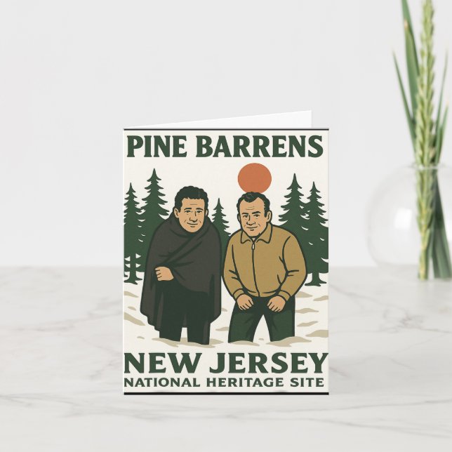 Cartão Ne Barrens New Jersey Graphic Design  (Frente)