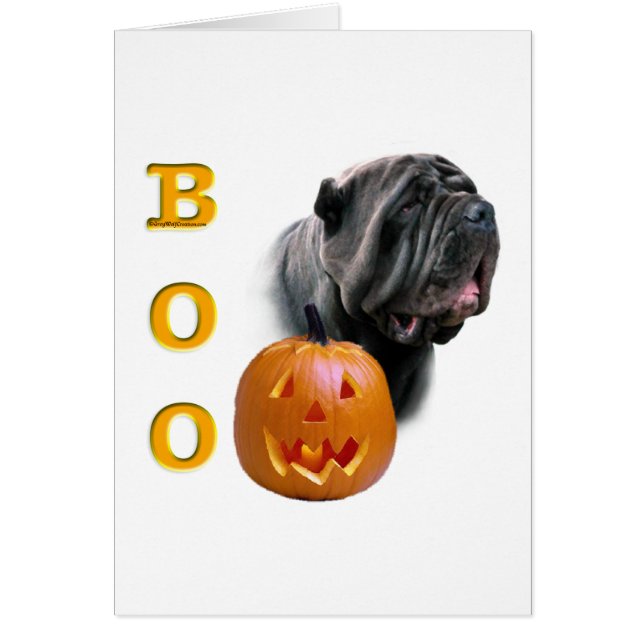 Cartão Neapolitan Mastiff Boo (Frente)