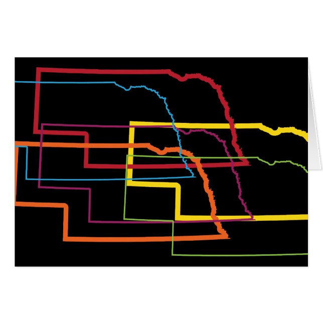 Cartão nebraska pride blur (Frente Horizontal)