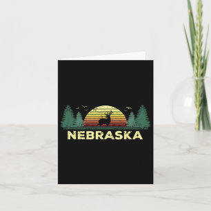 Cartão Nebraska Vintage Deer Hunting Sunset Souvenir