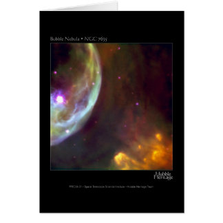 Cartão Nebulosa da bolha - NGC 7635 Telescópio Hubble