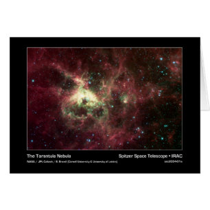 Cartão Nebulosa Tarantula - Telescópio Espacial Spitzer -