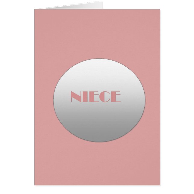 Cartão Neece Rosa E Prata (Frente)