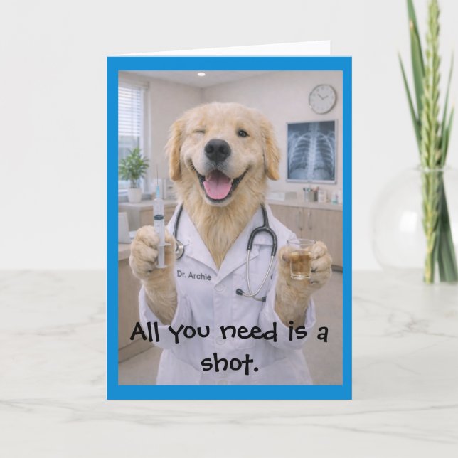 Cartão Need a Shot Get Well Card T-1 (Frente)