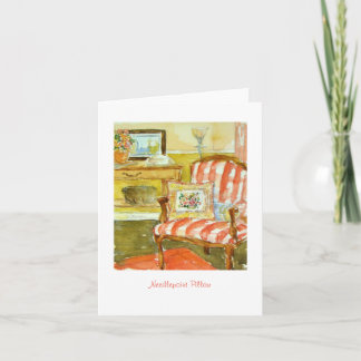 Cartão Needlepoint Pillow Greeting Card