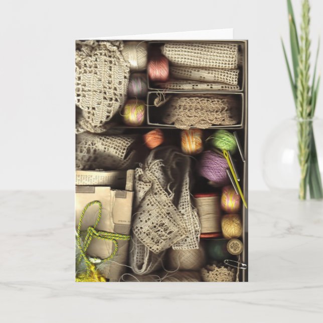 Cartão Needlework Box (Frente)