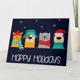 Cartão Negócios de animais Natal 