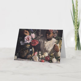 Cartão Negress com peônias