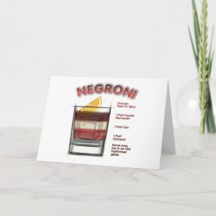 Cartão NEGRONI Cocktail Recebe Arte