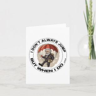 Cartão Nem sempre salto, mas quando paraquedas D