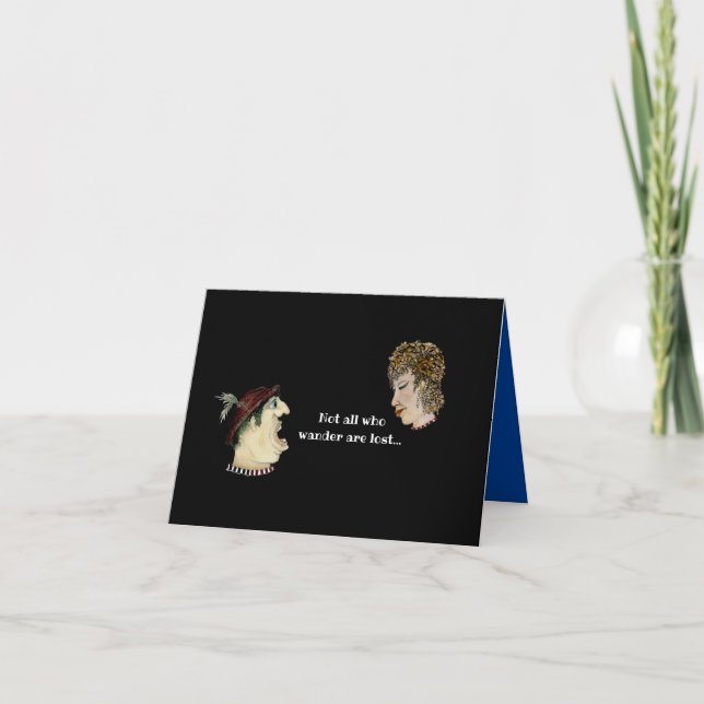 Cartão Nem todos os que andam são perdidos (Frente)