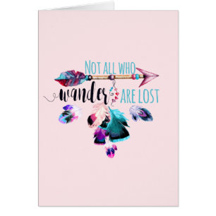 Cartão Nem Todos Que Vagueiam Estão Perdidos Boêmia Wande