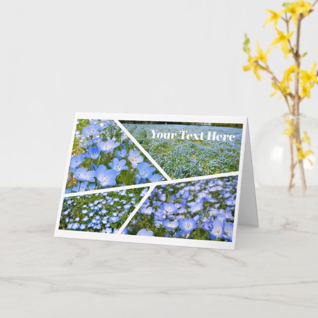 Cartão NEMOPHILA（Baby Blue Eyes） (Flor Amarela)