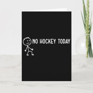 Cartão Nenhum hóquei hoje triste Stickman engraçado amant
